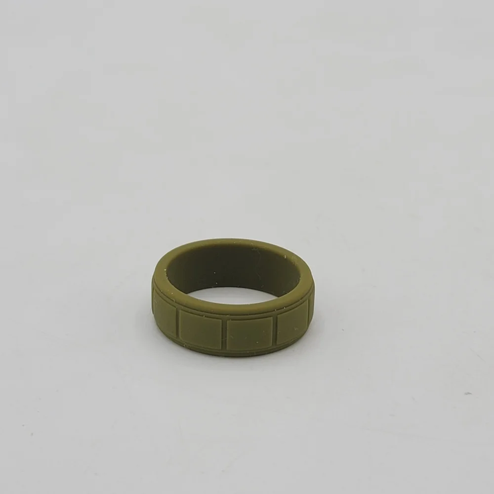 Men's Silicone Safety Ring Wedding Band Gold Silver size 10 Choose Color
